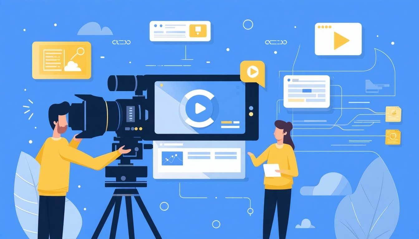 benefits of working with video agency flat vector-1