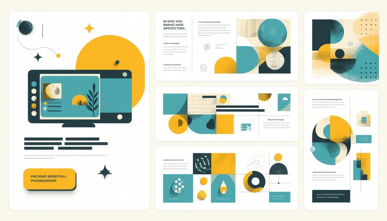 brand overview promo flat vector