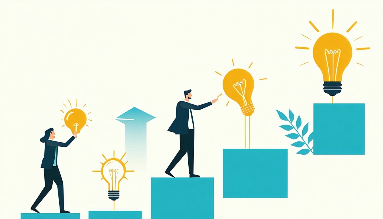 business goals as strategy flat vector