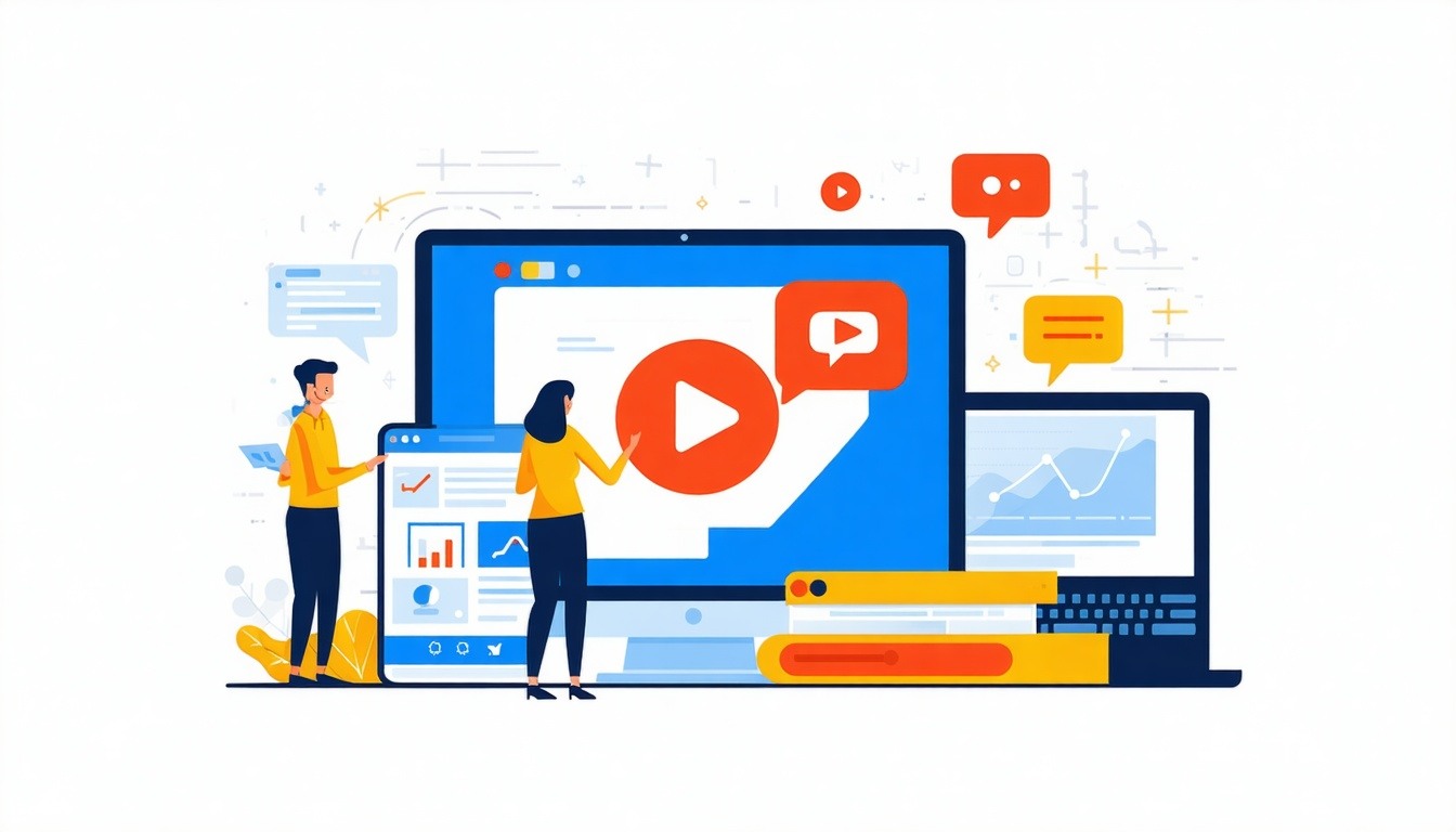 case studies video marketing flat vector-2