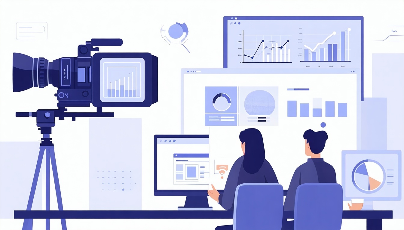 case studies video production agency flat vector-1