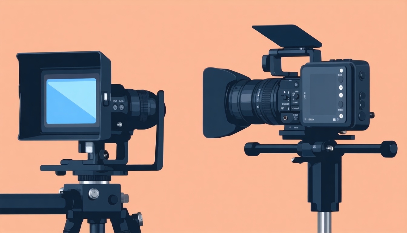 corporate video production flat vector