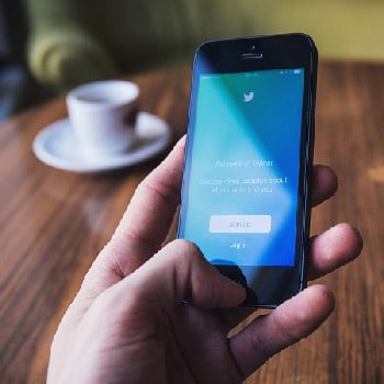 A B2B marketer checks Twitter as part of their social video marketing plan.