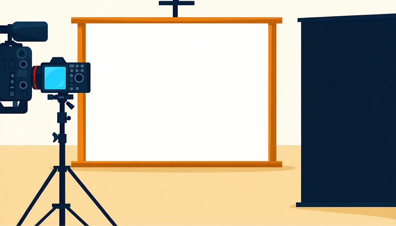 glimpse behind the scene video professional flat vector-1