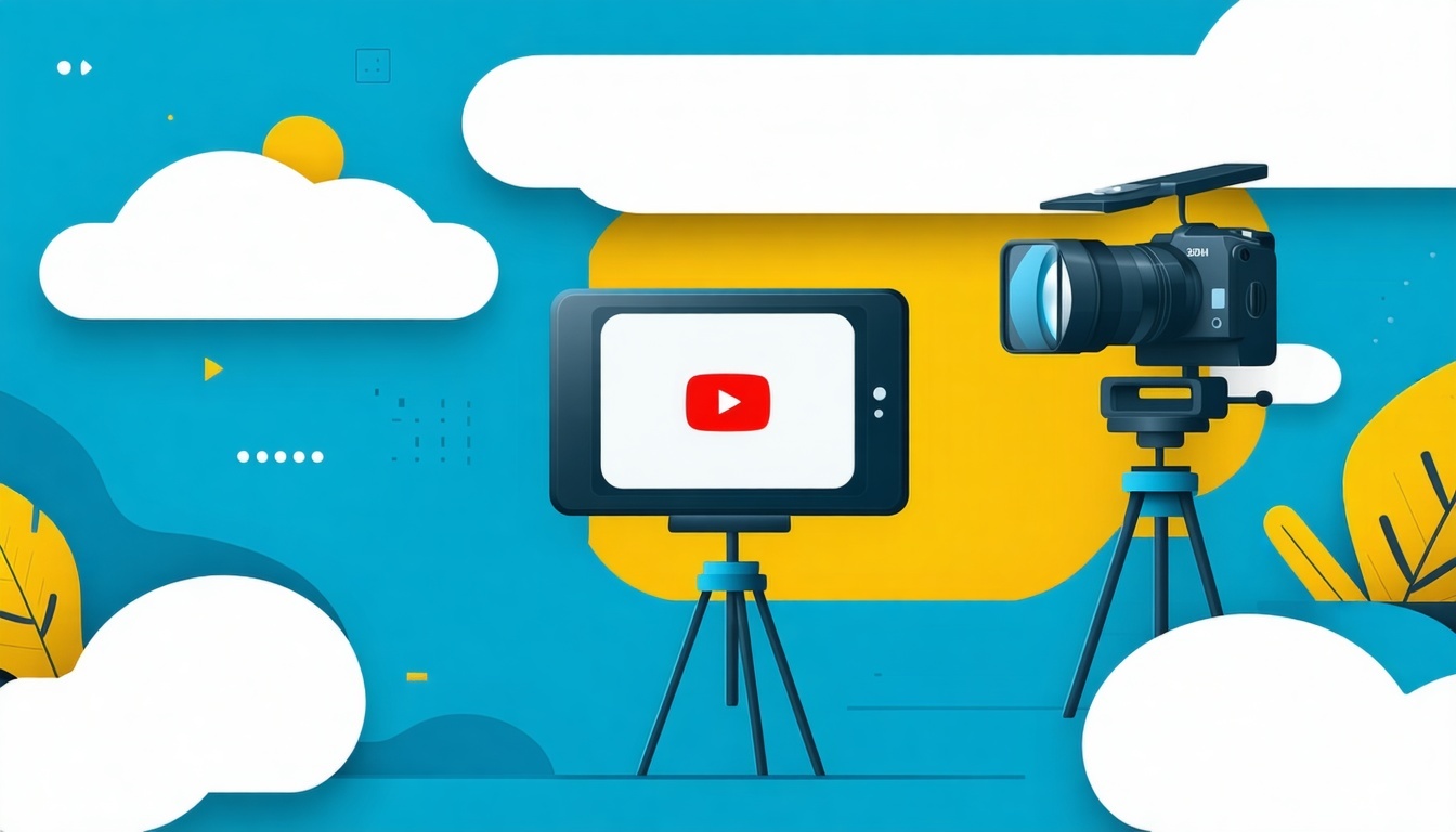 goals for video flat vector to send a message