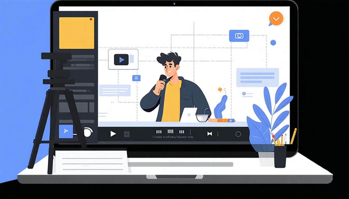 high quality video for company flat vector