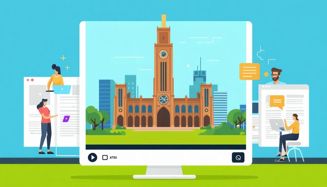 Johannesburg explainer video engaging content flat vector