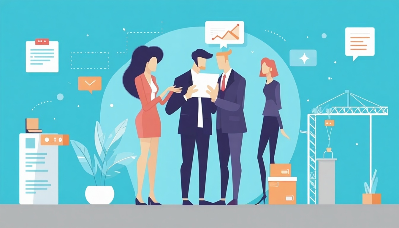 looking for partner project flat vector-1