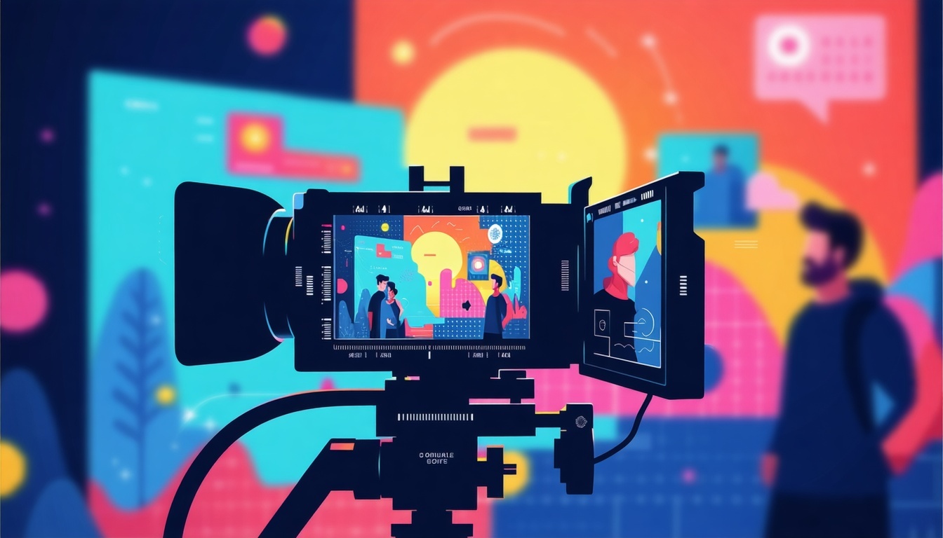 making impact with live action videos flat vector