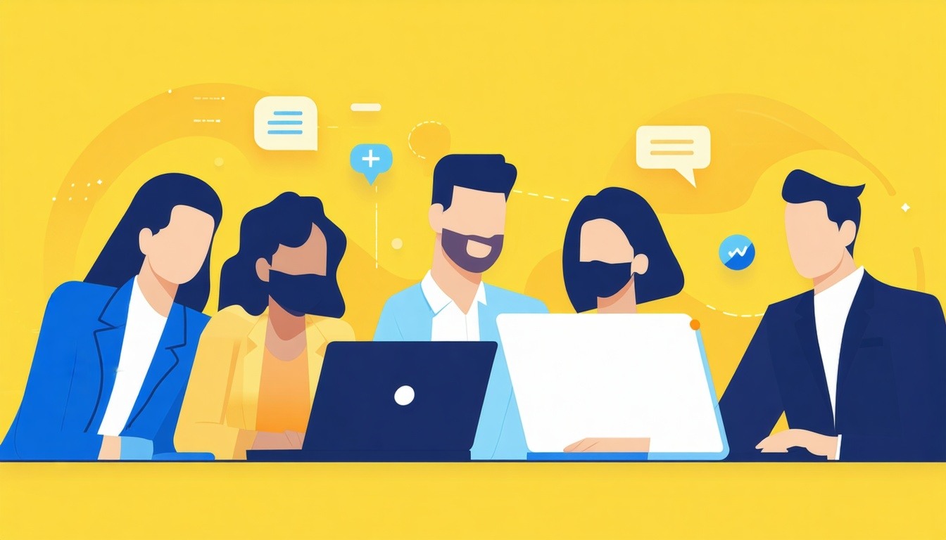 marketing team company flat vector-3