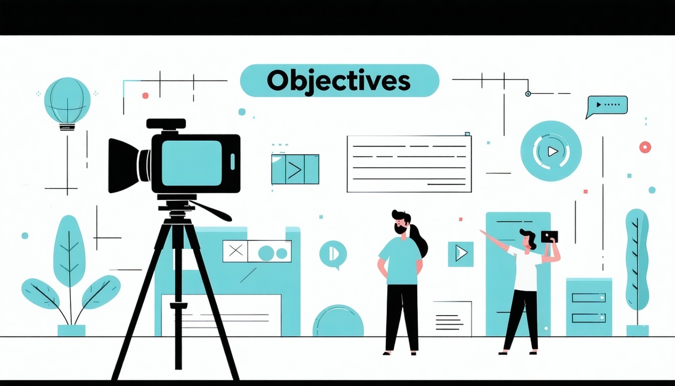 objectives for video creation flat vector-1