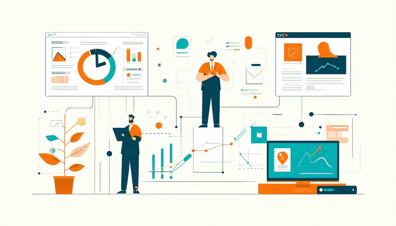 process animation flat vector