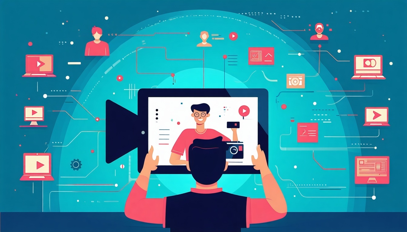 strategy for video distribution flat vector