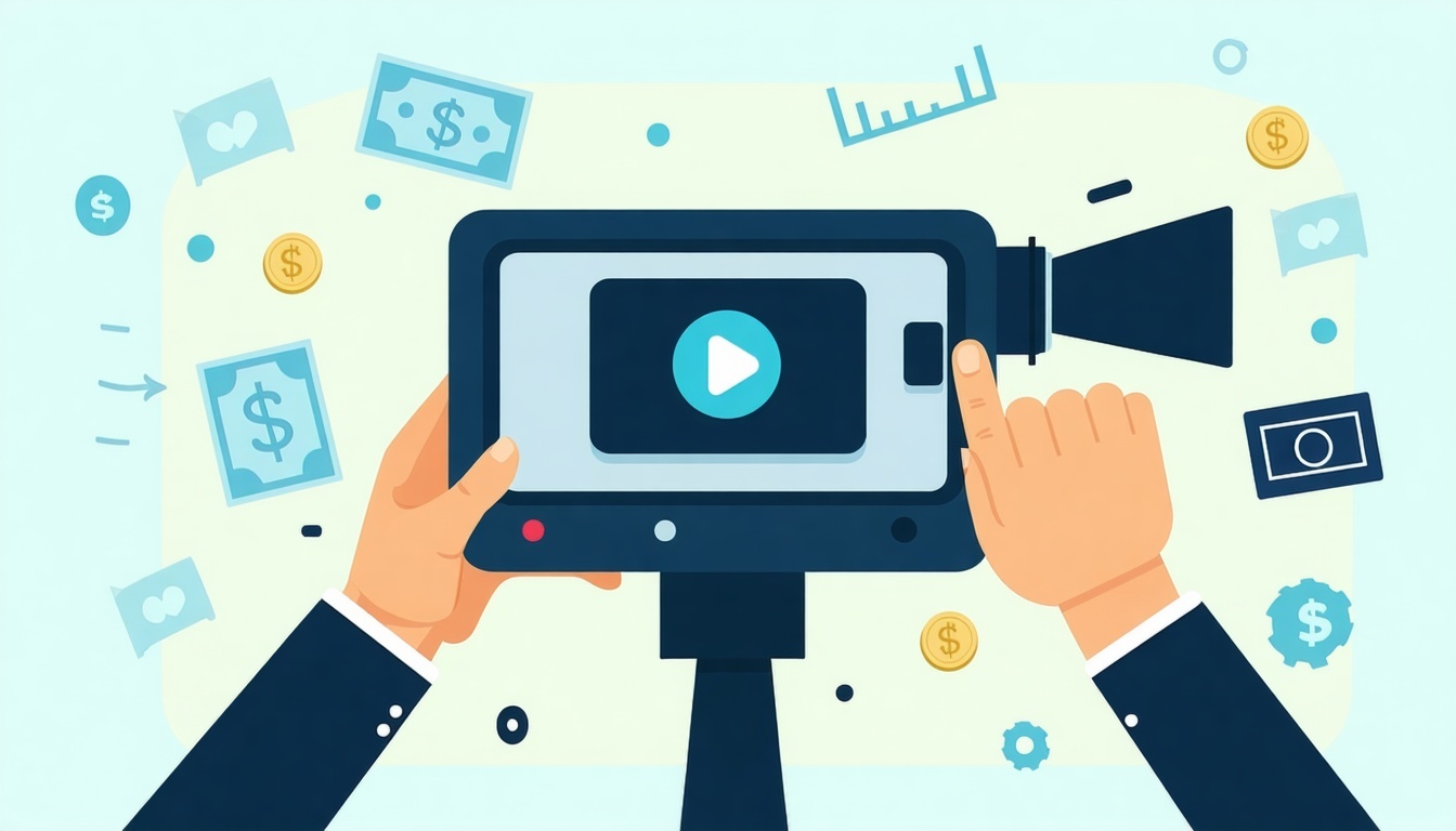 video marketing cost flat vector-1