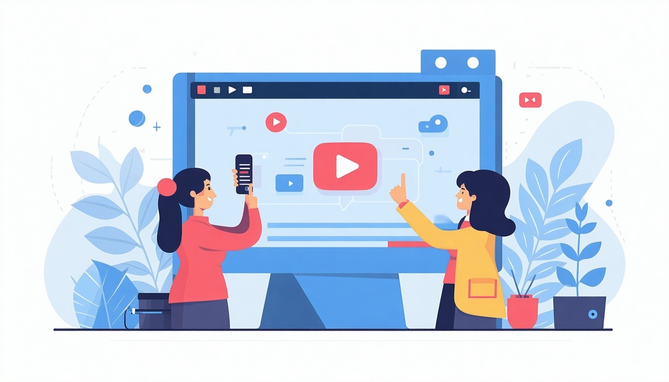 video marketing team flat vector-1