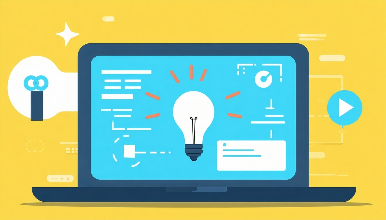 video showcasing innovation flat vector-1